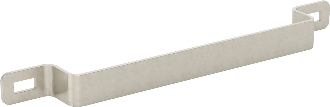 Dişsiz Delikli Dikdörtgen Çekme Kolu, Mat 304 Paslanmaz Çelik, 11-1/8" Merkezden Merkeze Genişlik