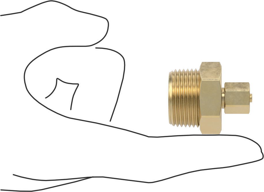 Hava ve Su için Pirinç Sıkıştırma Tüp Bağlantısı, Sıkı Sızdırmazlık, Adaptör, 1/4" Boru Dış Çapı x 3/4 NPT Erkek için