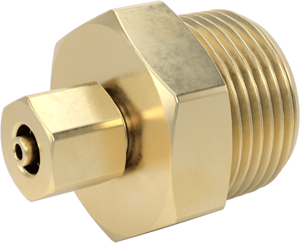 Hava ve Su için Pirinç Sıkıştırma Tüp Bağlantısı, Sıkı Sızdırmazlık, Adaptör, 1/4" Boru Dış Çapı x 3/4 NPT Erkek için