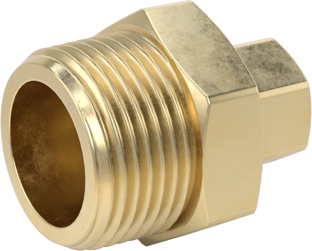 Hava ve Su için Pirinç Sıkıştırma Tüp Bağlantısı, Sıkı Sızdırmazlık, Adaptör, 3/8" Dış Çaplı Boru x 3/4 NPT Erkek için