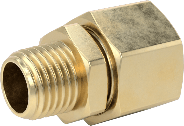 Hava ve Su için Pirinç Sıkıştırma Tüp Bağlantısı, Sıkı Sızdırmazlık, Adaptör, 1/2" Boru Dış Çapı x 1/4 NPT Erkek için