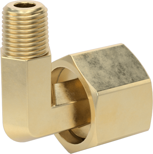 Hava ve Su için Pirinç Sıkıştırma Tüp Bağlantısı, Sıkı Sızdırmazlık, Dirsek, 1/2" Boru Dış Çapı x 1/4 NPT Erkek için
