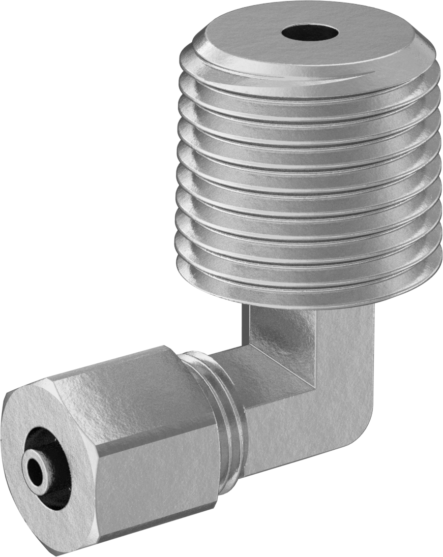 Hava ve Su için Pirinç Sıkıştırma Tüp Bağlantısı, Sıkı Sızdırmazlık, Dirsek, 1/4" Boru Dış Çapı x 1/2 NPT Erkek için