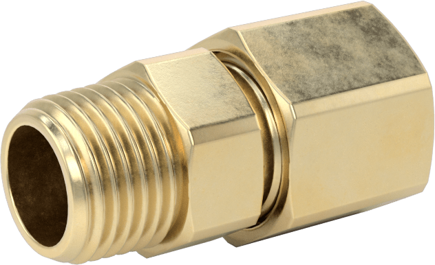 Hava ve Su için Pirinç Sıkıştırma Tüp Bağlantısı, Sıkı Sızdırmazlık, Adaptör, 1/4" Boru Dış Çapı x 1/8 NPT Erkek için