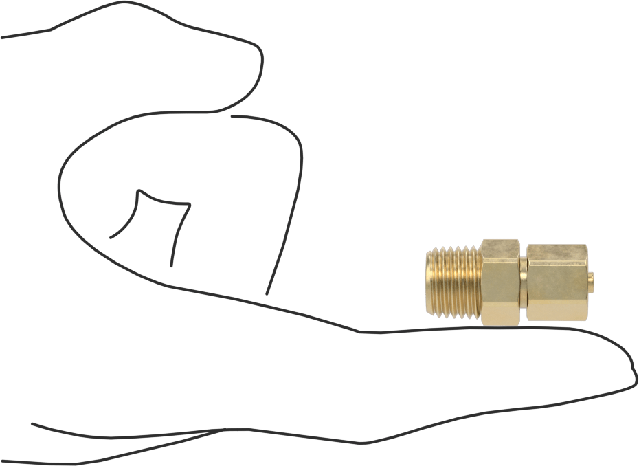 Hava ve Su için Pirinç Sıkıştırma Tüp Bağlantısı, Sıkı Sızdırmazlık, Adaptör, 1/4" Boru Dış Çapı x 1/4 NPT Erkek için
