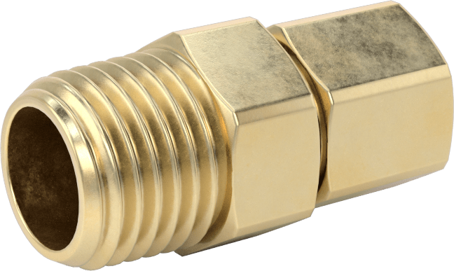 Hava ve Su için Pirinç Sıkıştırma Tüp Bağlantısı, Sıkı Sızdırmazlık, Adaptör, 1/4" Boru Dış Çapı x 1/4 NPT Erkek için