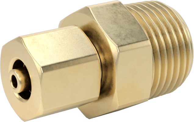 Hava ve Su için Pirinç Sıkıştırma Tüp Bağlantısı, Sıkı Sızdırmazlık, Adaptör, 1/4" Boru Dış Çapı x 3/8 NPT Erkek için