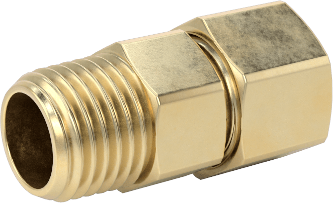 Hava ve Su için Pirinç Sıkıştırma Tüp Bağlantısı, Sıkı Sızdırmazlık, Adaptör, 3/8" Boru Dış Çapı x 1/4 NPT Erkek için