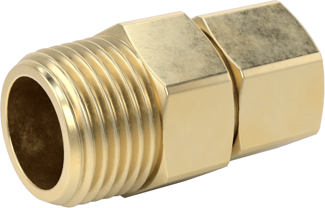 Hava ve Su için Pirinç Sıkıştırma Tüp Bağlantısı, Sıkı Sızdırmazlık, Adaptör, 3/8" Boru Dış Çapı x 3/8 NPT Erkek için