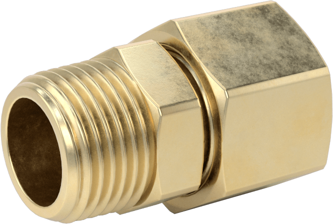Hava ve Su için Pirinç Sıkıştırma Tüp Bağlantısı, Sıkı Sızdırmazlık, Adaptör, 1/2" Boru Dış Çapı x 3/8 NPT Erkek için