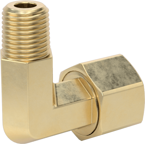 Hava ve Su için Pirinç Sıkıştırma Tüp Bağlantısı, Sıkı Sızdırmazlık, Dirsek, 3/8" Dış Çaplı Boru x 1/8 NPT Erkek için
