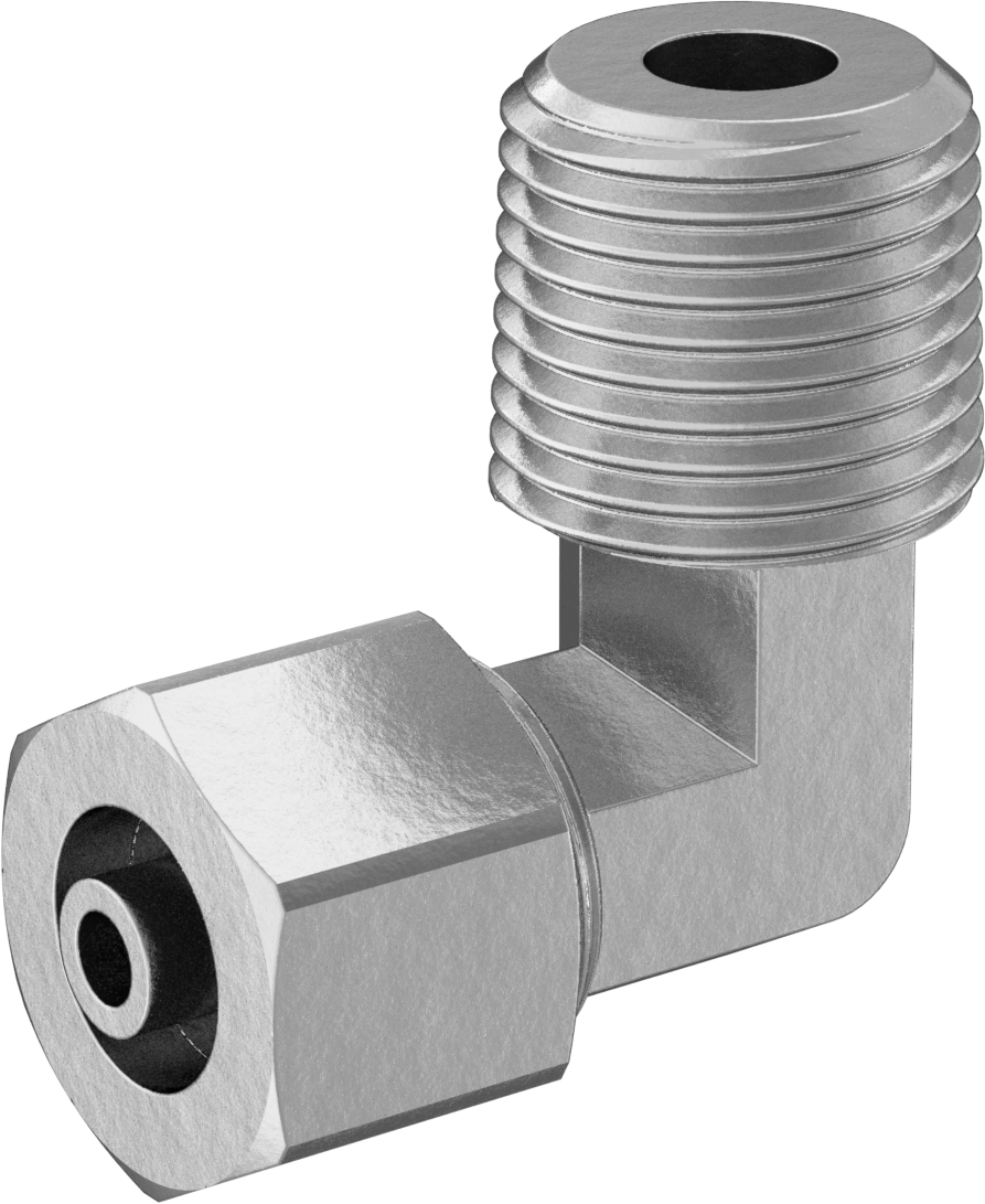 Hava ve Su için Pirinç Sıkıştırma Tüp Bağlantısı, Sıkı Sızdırmazlık, Dirsek, 3/8" Boru Dış Çapı x 3/8 NPT Erkek için