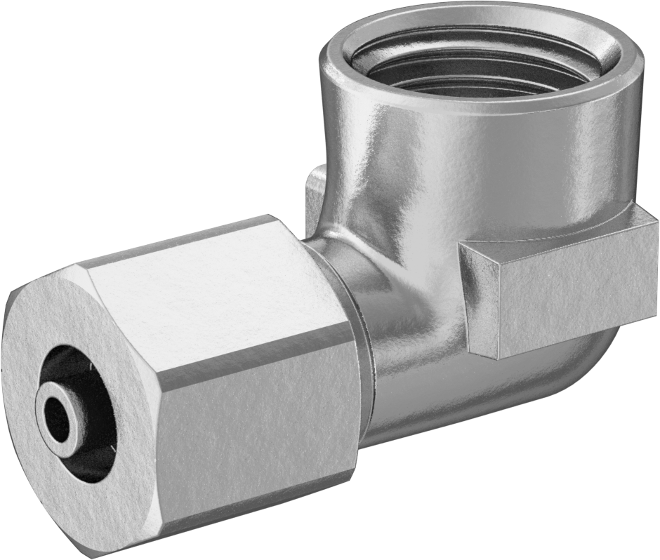 Hava ve Su için Pirinç Sıkıştırma Tüp Bağlantısı, Sıkı Sızdırmazlık, Dirsek, 1/4" Boru Dış Çapı x 1/4 NPT Dişi için