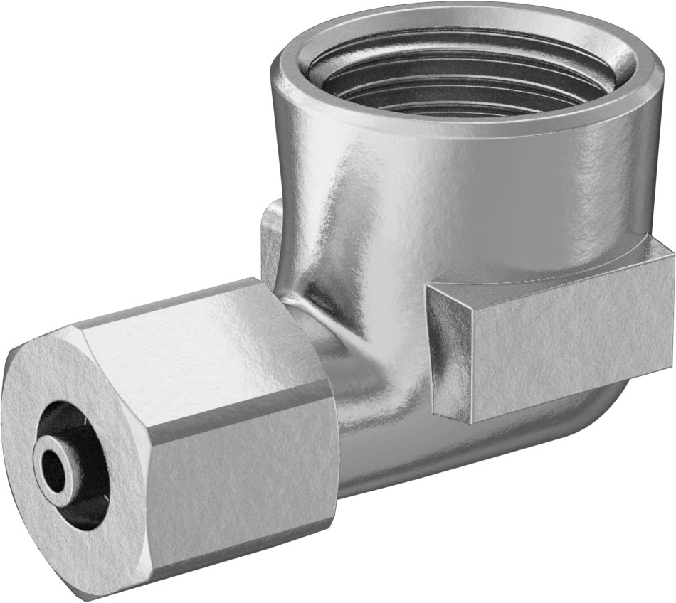 Hava ve Su için Pirinç Sıkıştırma Tüp Bağlantısı, Sıkı Sızdırmazlık, Dirsek, 1/4" Boru Dış Çapı x 3/8 NPT Dişi için
