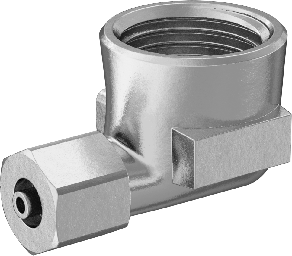 Hava ve Su için Pirinç Sıkıştırma Tüp Bağlantısı, Sıkı Sızdırmazlık, Dirsek, 1/4" Boru Dış Çapı x 1/2 NPT Dişi için