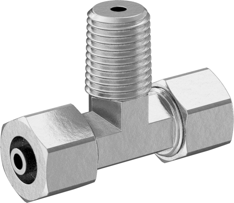 Hava ve Su için Pirinç Sıkıştırma Tüp Bağlantısı, Sıkı Sızdırmazlık, Hat Üstü T, 3/8" Boru Dış Çapı x 1/4 NPT Erkek