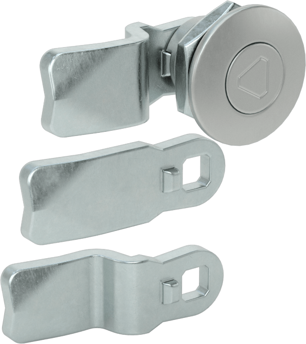 Tepkiye Dayanıklı Üçgen Tahrikli Kam Kilidi, Krom Kaplı Çinko, 1-1/4" Baş Çapı