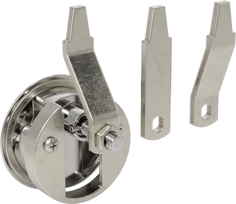 Sıkı Tutuşlu Gömme Halka Saplı Anahtarlı Kam Kilidi, 7/8“ Maksimum Kalınlık ve 2-1/2” Delik Çapı için