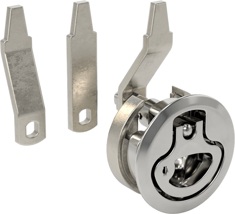 Sıkı Tutuşlu Gömme Halka Saplı Anahtarlı Kam Kilidi, 7/8“ Maksimum Kalınlık ve 2-1/2” Delik Çapı için