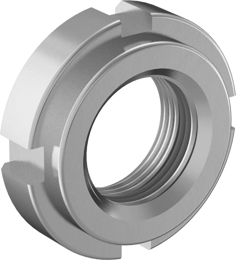 Rulman Kilit Somunu, 303 Paslanmaz Çelik, M17 x 1 mm Diş Boyutu