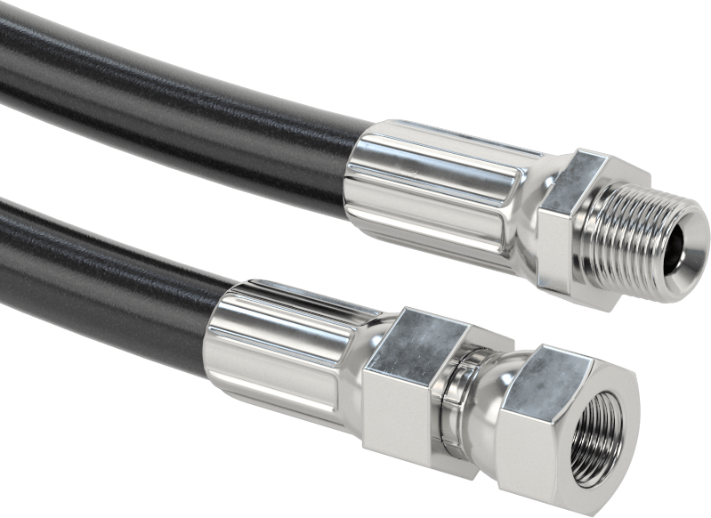 Hafif Aşınmaya Dayanıklı Hidrolik Hortum, 1/2 NPT Erkek x 3/4"-16 Genişletilmiş UNF Dişi