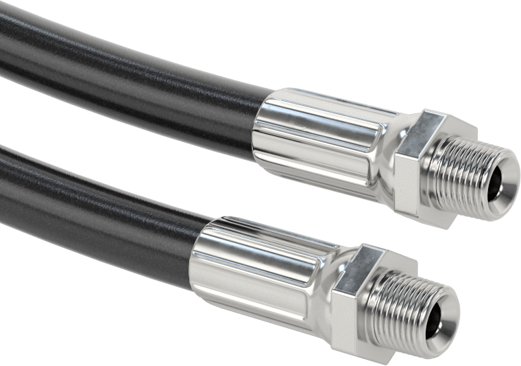 Hafif Aşınmaya Dayanıklı Hidrolik Hortum, 3/8 NPT Erkek Bağlantı Parçaları, 3/8" ID, 11/16" OD
