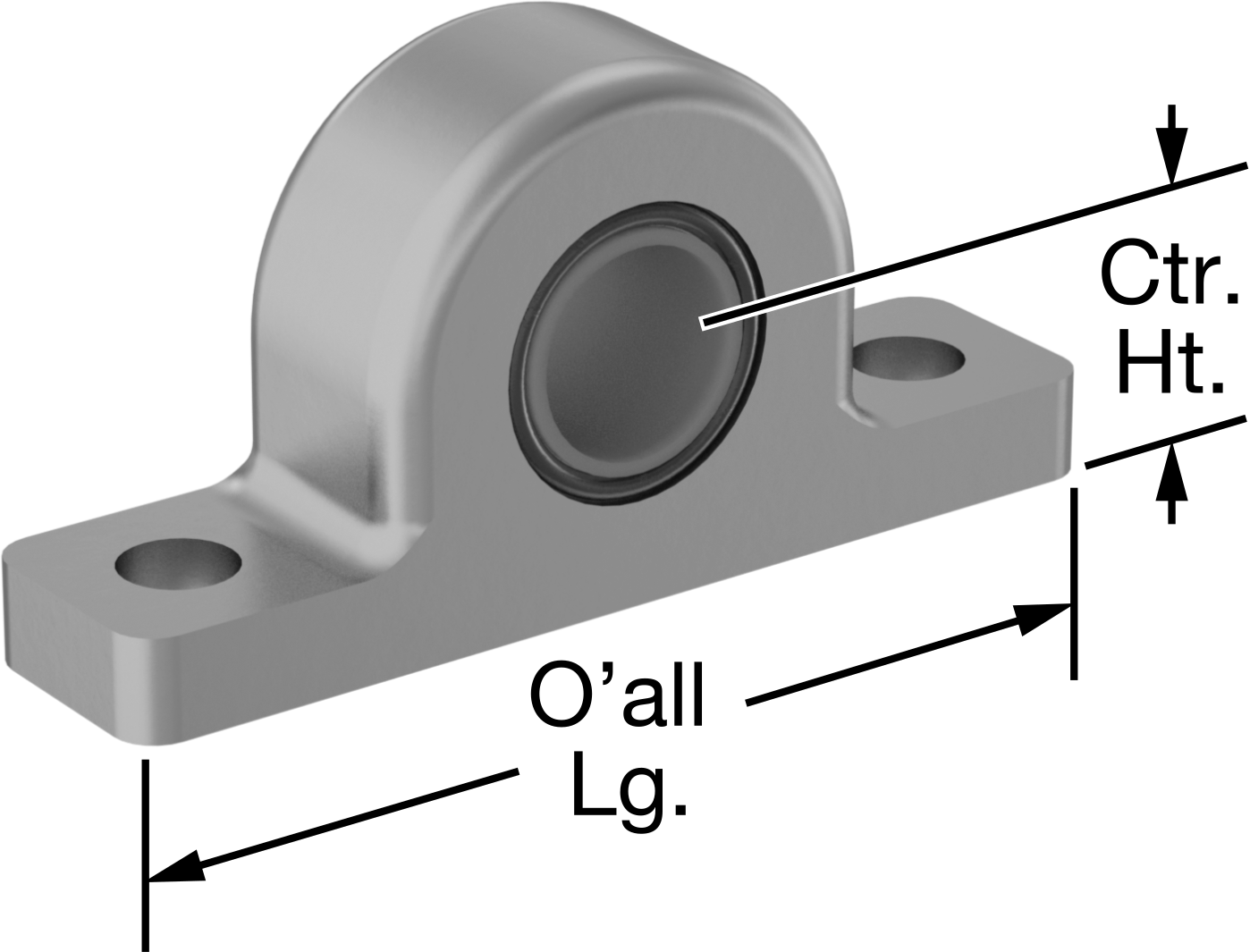Kuru Çalışmalı Monte Edilmiş Kovanlı Rulman, 5/8" Mil Çapı için, 3/4" Merkez Yüksekliği