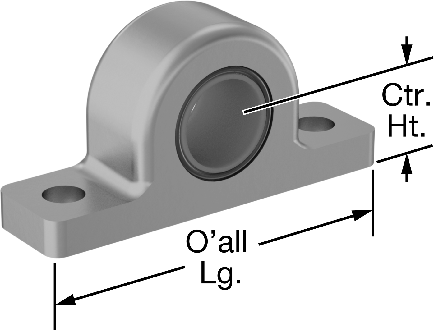 Kuru Çalışmalı Monte Edilmiş Kovanlı Rulman, 3/4" Mil Çapı için, 3/4" Merkez Yüksekliği