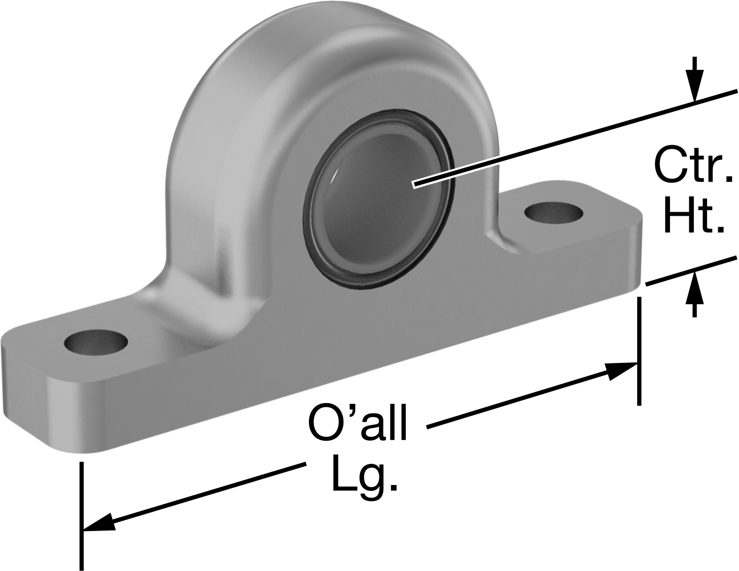 Kuru Çalışmalı Monte Edilmiş Kovanlı Rulman, 3/4" Mil Çapı için, 1" Merkez Yüksekliği