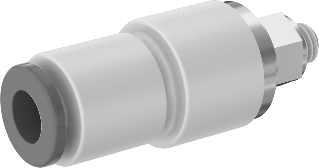 Hava için Dönen Push-to-Connect Boru Bağlantı Elemanı, Adaptör, 6 mm Dış Çap için, M5 x 0,8 mm Erkek, Çift Sıra