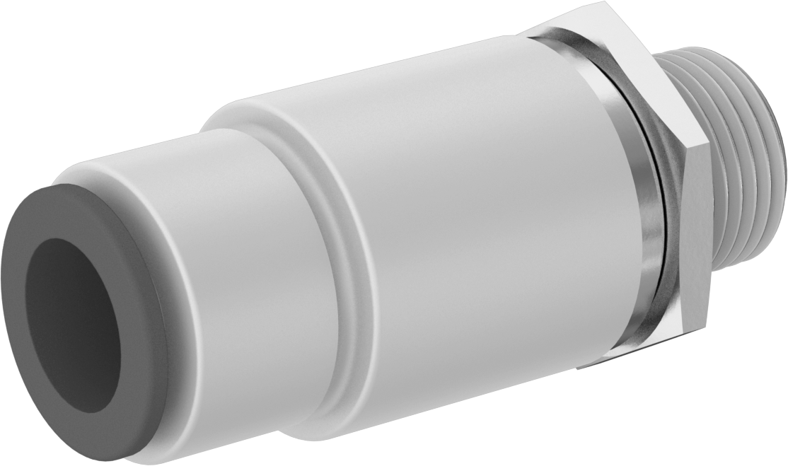 Hava için Dönen Push-to-Connect Boru Bağlantı Elemanı, Adaptör, 12 mm Dış Çap için, 3/8 BSPT Erkek, Tek Sıra