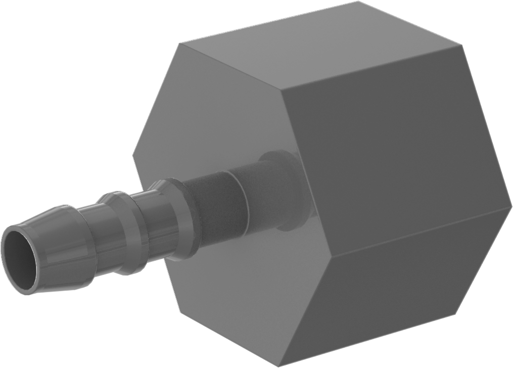 Plastik Dikenli Hortum Bağlantı Elemanı, 1/4" İç Çaplı Hortum için Adaptör, 1/2 NPT Dişi