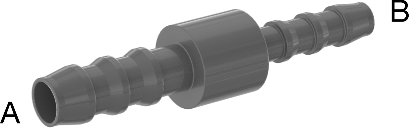 Plastik Dikenli Hortum Bağlantı Elemanı, 1/4“ x 3/16” Hortum İç Çapı için Redüktör