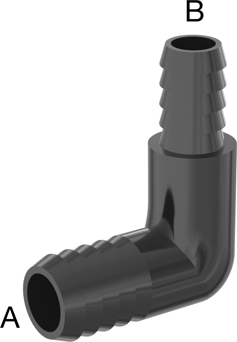 90° Elbow Reducer, Hose
