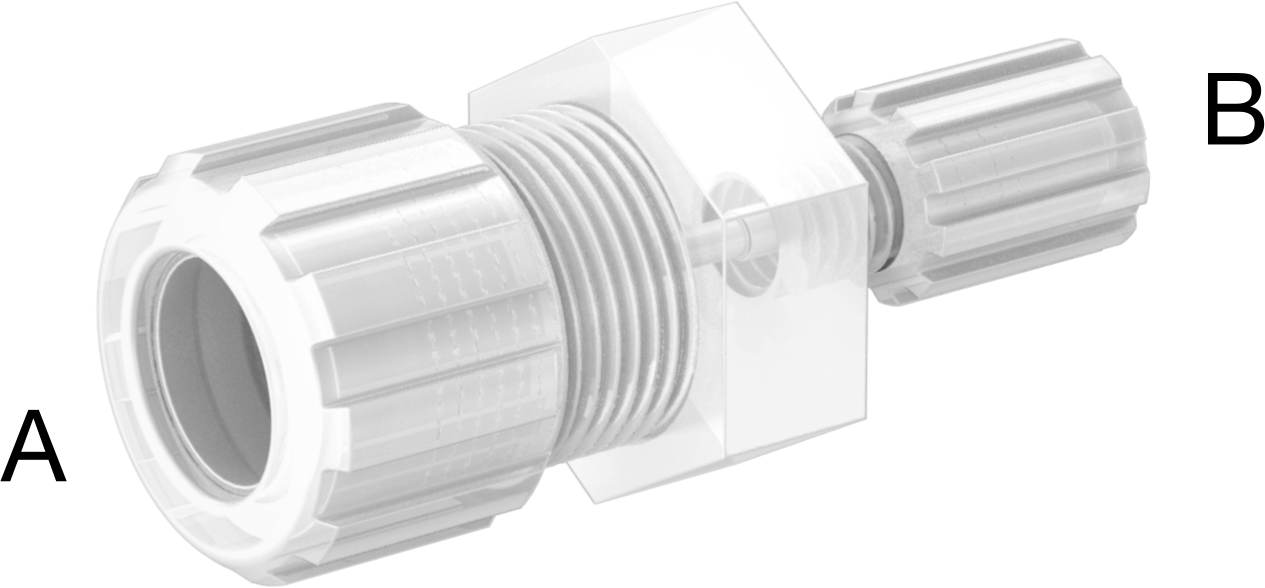 Kimyasallar için Sıkıştırmalı Bağlantı Parçası, 1/2“ Boru Dış Çap x 1/8” Boru Dış Çap için Düz Redüktör