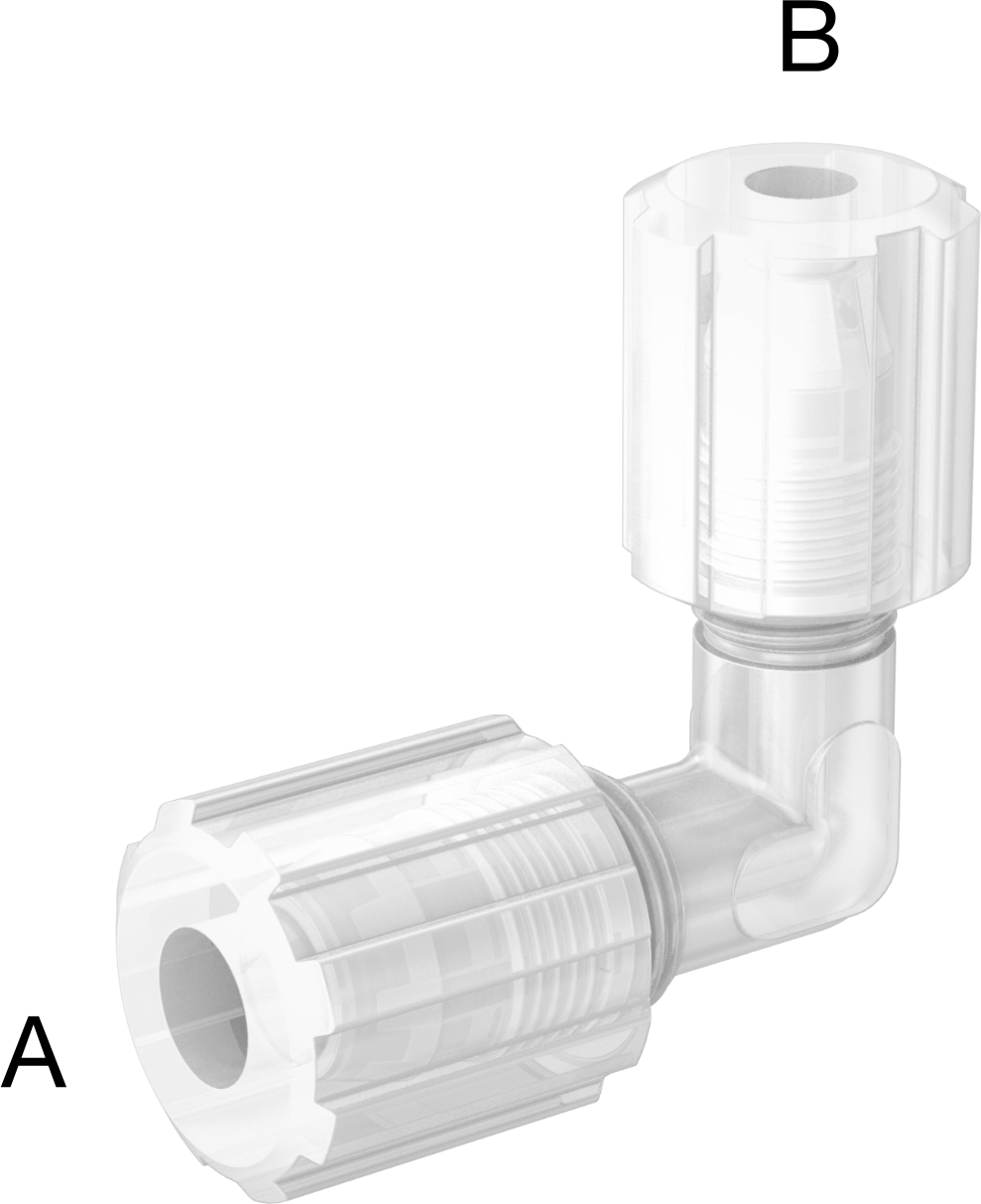Kimyasallar için Sıkıştırmalı Bağlantı Parçası, 3/8“ Dış Çaplı Boru x 1/4” Dış Çaplı Boru için Dirsek Redüktörü