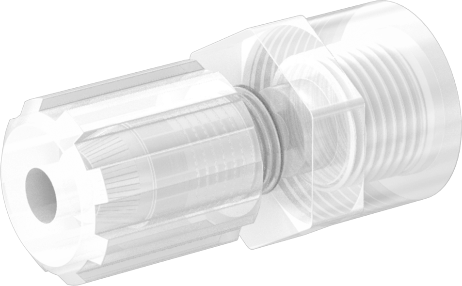 Kimyasallar için Sıkıştırmalı Bağlantı Parçası, Adaptör, 1/4" Dış Çaplı Plastik Boru x 3/8 NPT Dişi için