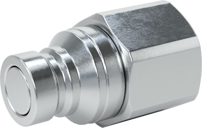 Uluslararası Standart ISO Minimum Sızıntı Hortum Bağlantısı, Düz Adaptör, 1/4 Kaplin Boyutu, Plug, 1/4 NPTF Dişi