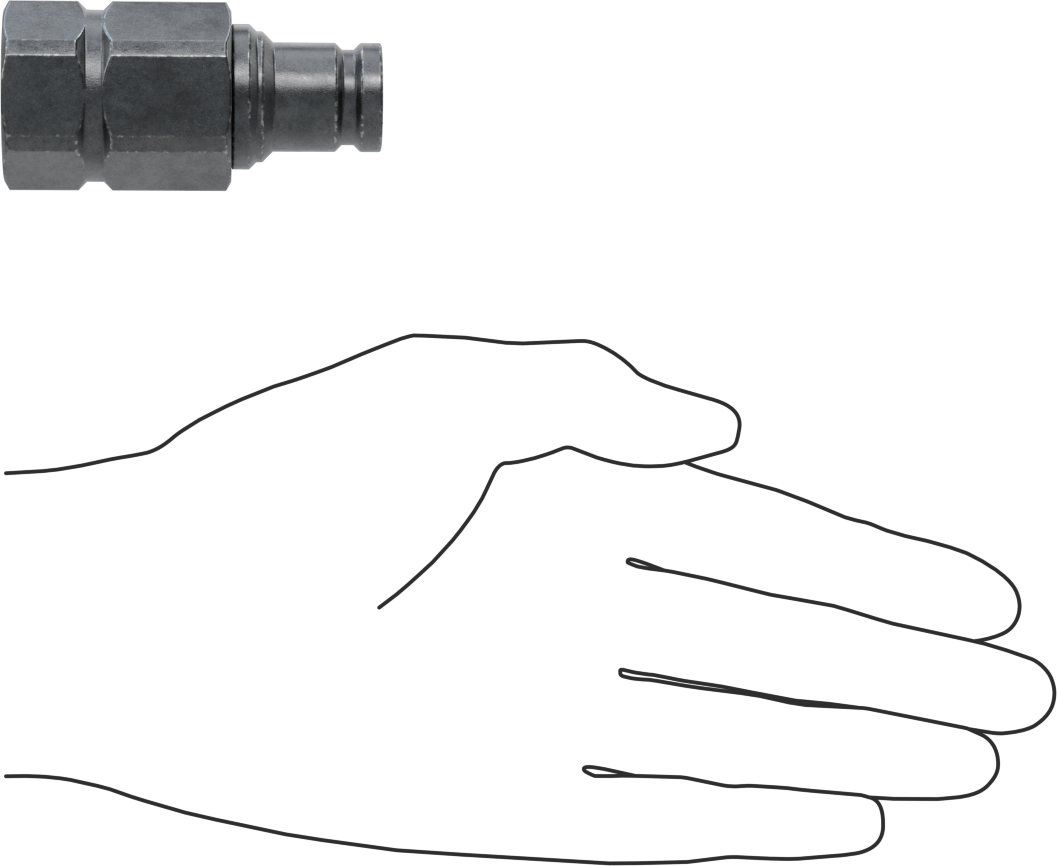 Uluslararası Standart ISO Minimum Sızıntı Hortum Bağlantısı, Düz Adaptör, 3/8 Kaplin Boyutu, Plug, 3/8 NPTF Dişi