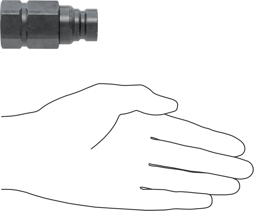 Uluslararası Standart ISO Minimum Sızıntı Hortum Bağlantısı, Düz Adaptör, 1/2 Kaplin Boyutu, Plug, 1/2 NPTF Dişi