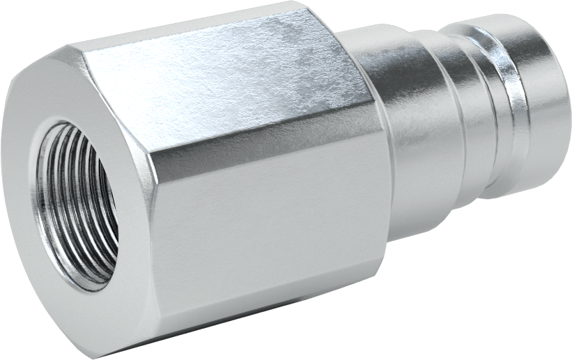 Uluslararası Standart ISO Minimum Sızıntı Hortum Bağlantısı, Düz Adaptör, 3/4 Kaplin Boyutu, Plug, 3/4 NPTF Dişi
