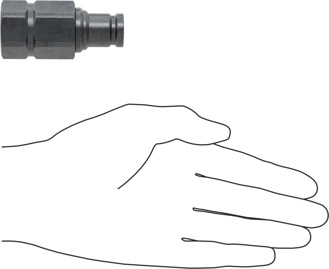 Uluslararası Standart ISO Minimum Sızıntı Hortum Bağlantısı, Düz Adaptör, 3/8 Kaplin Boyutu, Plug, 1/2 NPTF Dişi