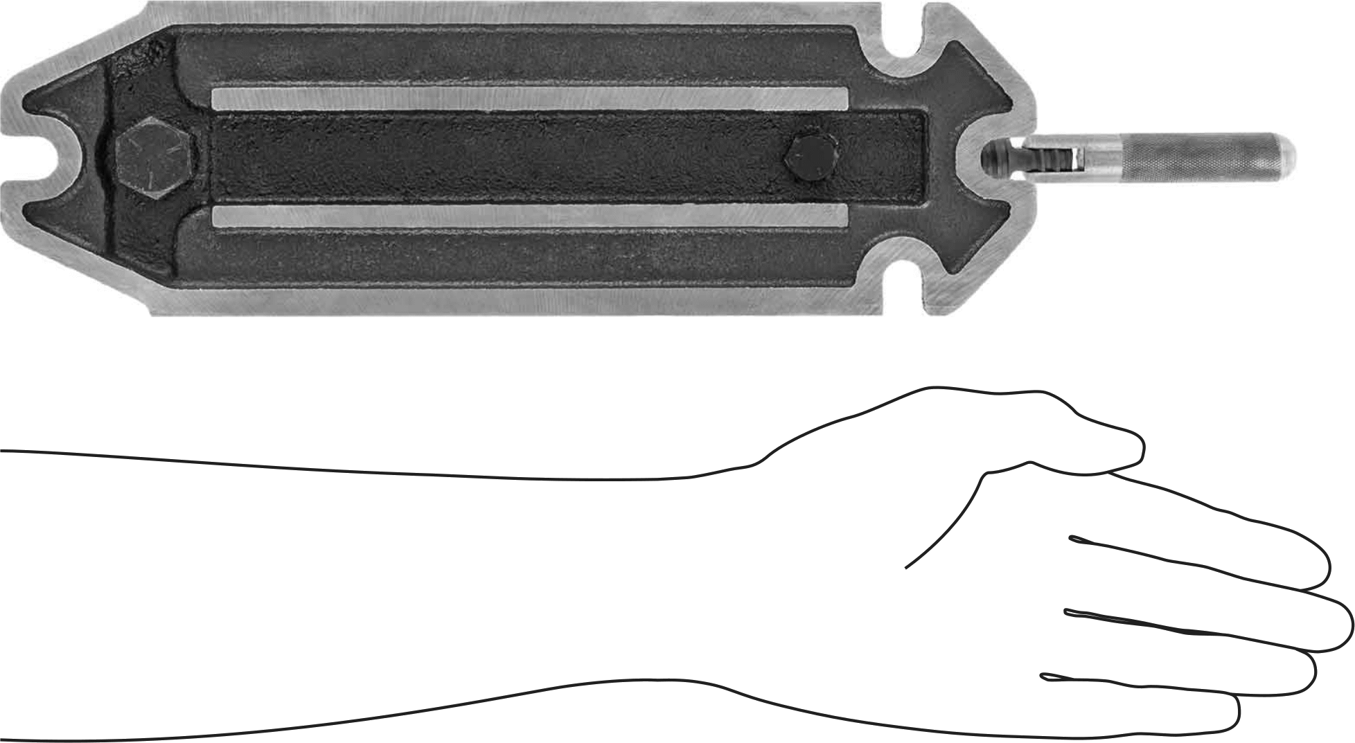 Hızlı Sıkıştırmalı Matkap Pres Mengene, Sabit Taban, Vidalı Çene Kilidi, 4“ Genişliğinde x 1-1/2” Yüksekliğinde Çeneler