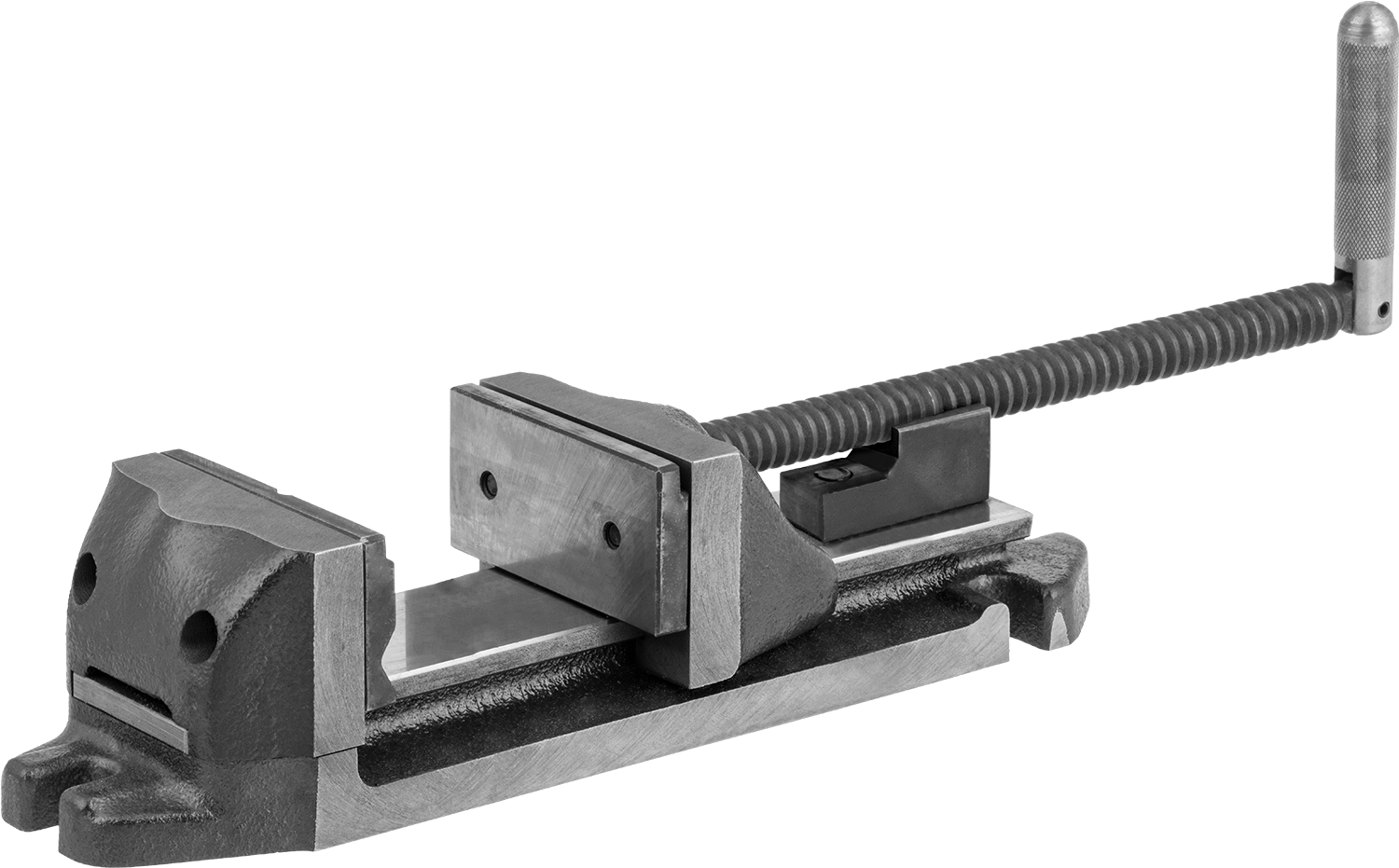 Hızlı Sıkıştırmalı Matkap Pres Mengene, Sabit Taban, Vidalı Çene Kilidi, 4“ Genişliğinde x 1-1/2” Yüksekliğinde Çeneler