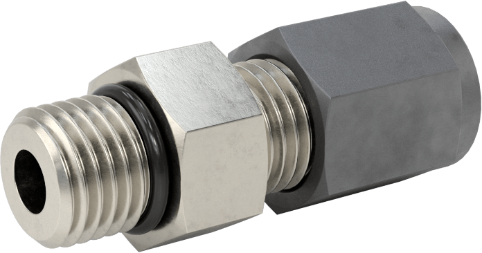 Paslanmaz Çelik Boru için Sıkıştırma Bağlantı Elemanı, 1/4“ Boru Dış Çapı x 7/16”-20 UNF Erkek Boru için Adaptör