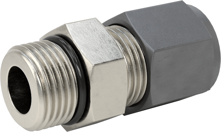 Paslanmaz Çelik Boru için Sıkıştırma Bağlantı Elemanı, 1/2“ Boru Dış Çapı x 3/4”-16 UNF Erkek Boru için Adaptör