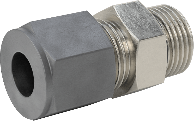 Paslanmaz Çelik Boru için Sıkıştırma Bağlantı Elemanı, 5/8“ Dış Çaplı Boru x 7/8”-14 UN/UNF Erkek Boru Adaptörü