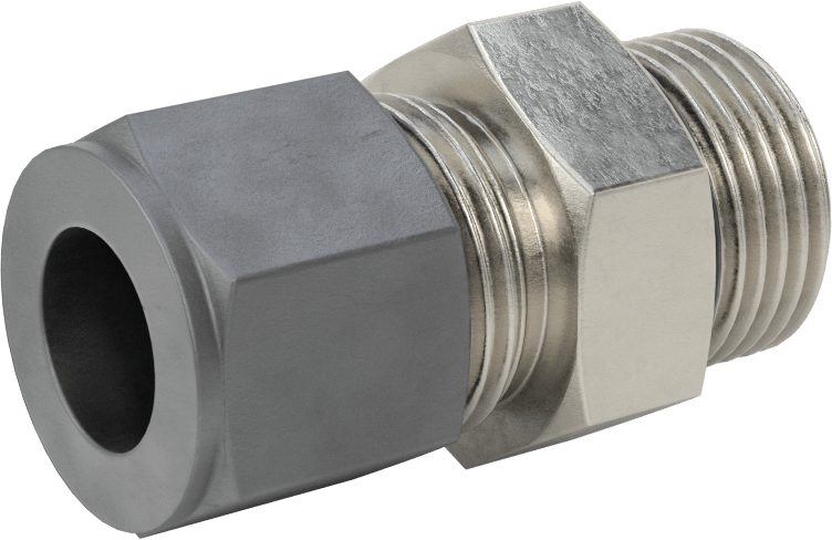 Paslanmaz Çelik Boru için Sıkıştırma Bağlantı Elemanı, 3/4“ Dış Çap x 1-1/16”-12 UNF Erkek Boru için Adaptör