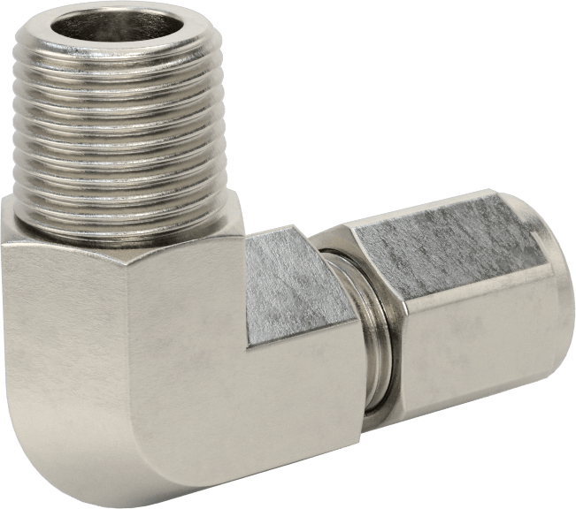 Paslanmaz Çelik Boru için Sıkıştırma Bağlantı Elemanı, 3/8" Boru x 3/8 NPT Erkek için 90 Derece Dirsek Adaptörü