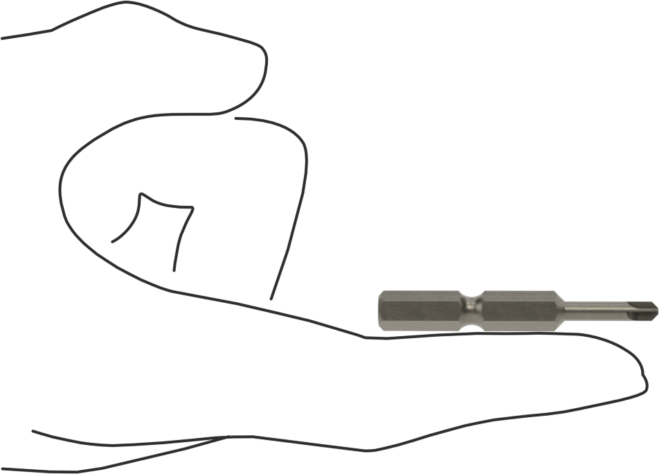 Kaymaz Torq-Set® Ucu, Elektrikli Aletler için 1/4" Altıgen Şaft, 6 numaralı vida boyutu için